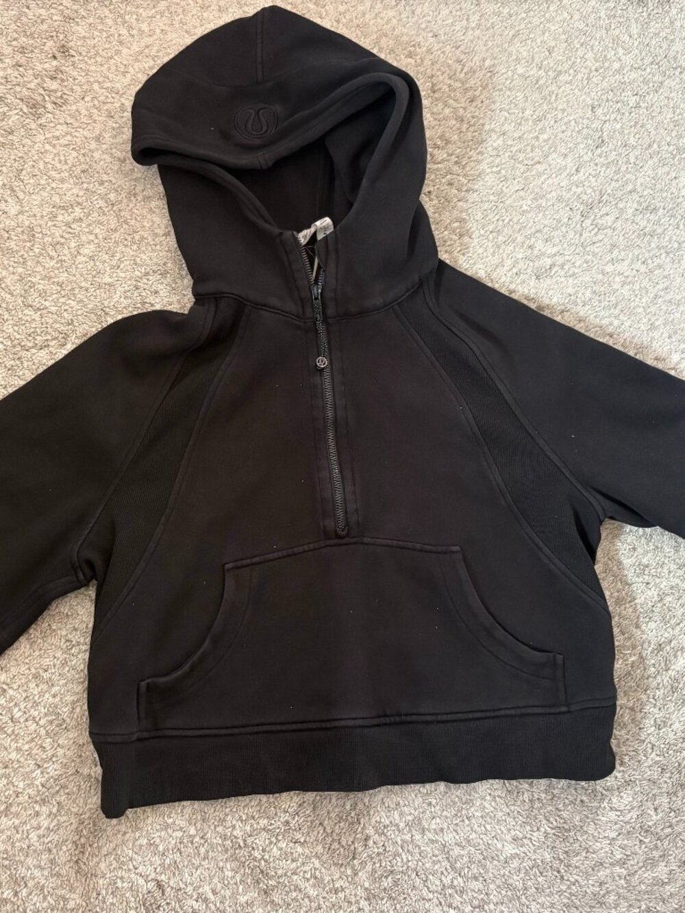 Lululemon Black XS/S Scuba Oversized Half Zip